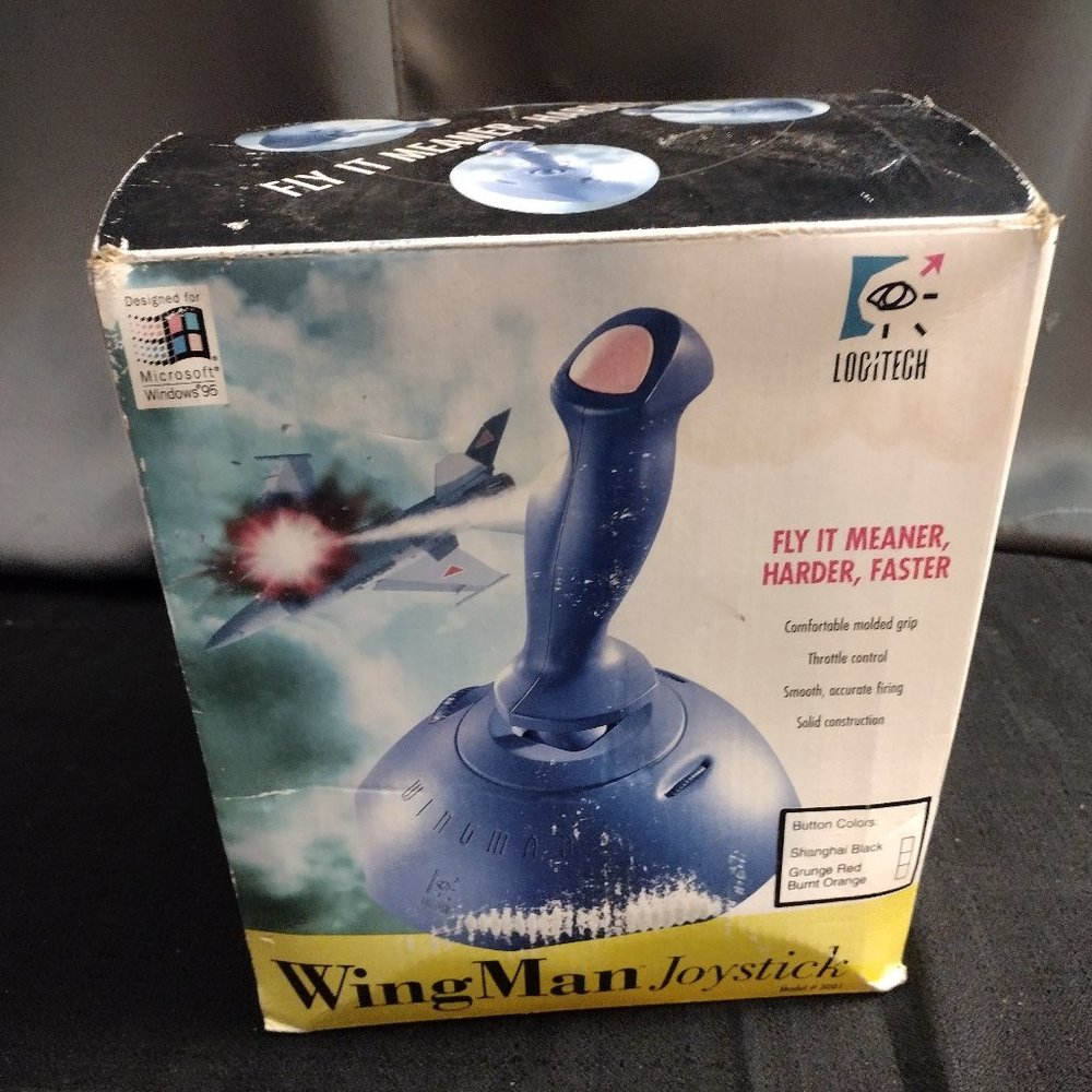 NEW Logitech Wingman Joystick #3001 PC & Mac Gaming Stick  Vintage